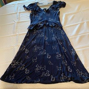Down east cat blue dress